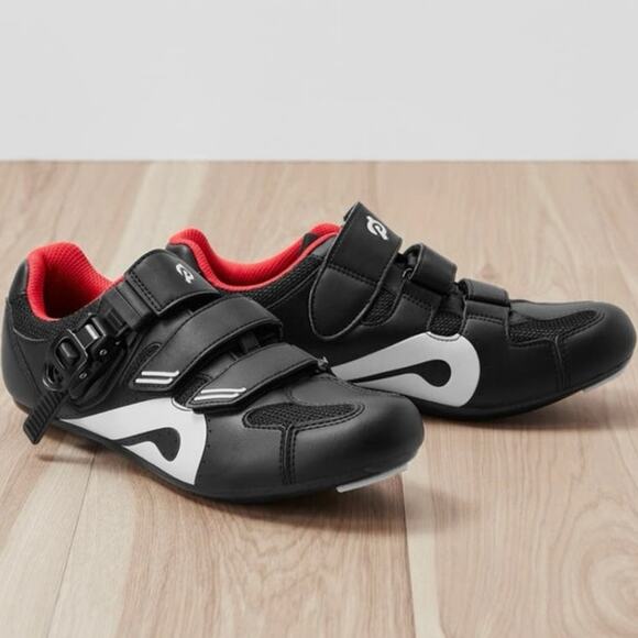 Peloton Original Cycling Shoes Black Red White EU 40 Women’s 9 w/ Cleats NEW - Picture 1 of 16
